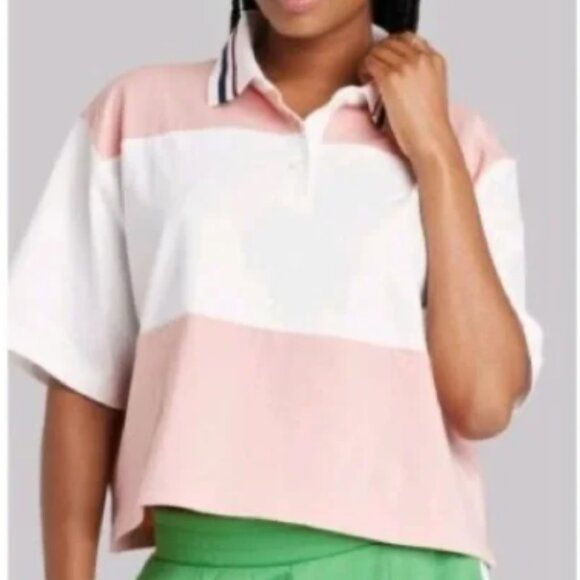 Preowned Wild Fable Color Block Rugby shirt - Picture 1 of 4